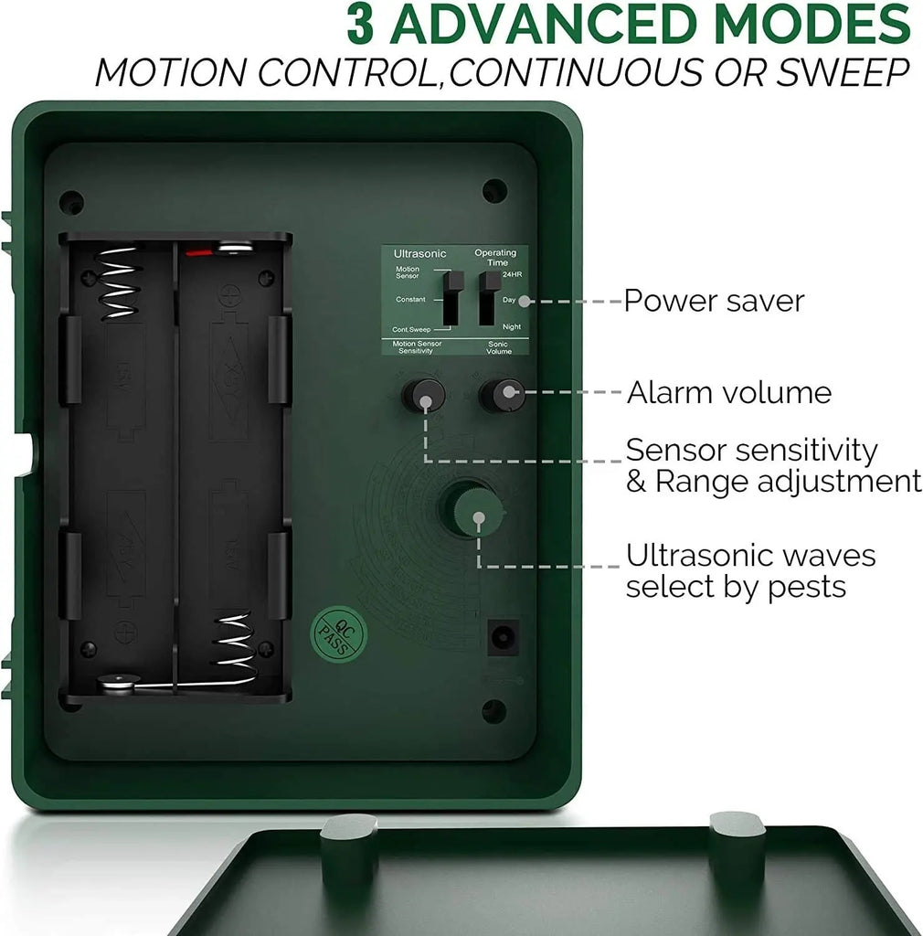 Ultrasonic Bird Repeller for Woodpeckers Outdoor Pest Control Device