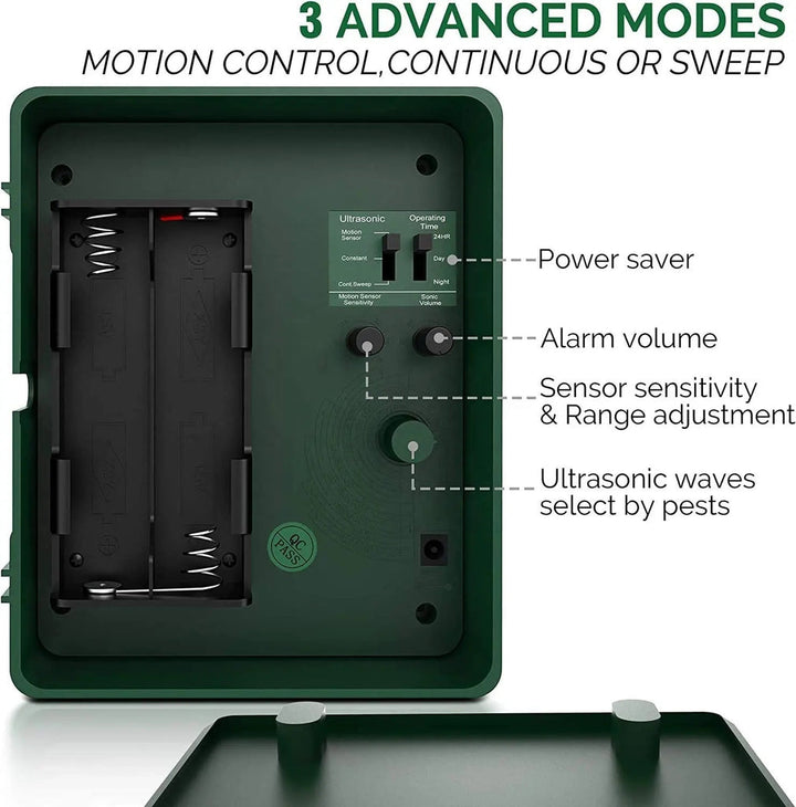 Ultrasonic Bird Repeller for Woodpeckers Outdoor Pest Control Device