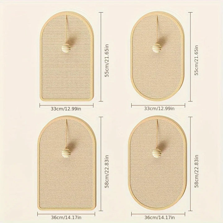 Sisal 3 in 1 Wall Mounted Cat Scratch Pad