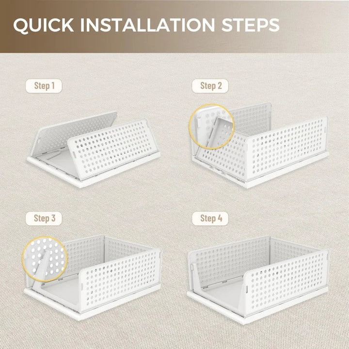 Stackable Plastic Drawer Closet Organizer