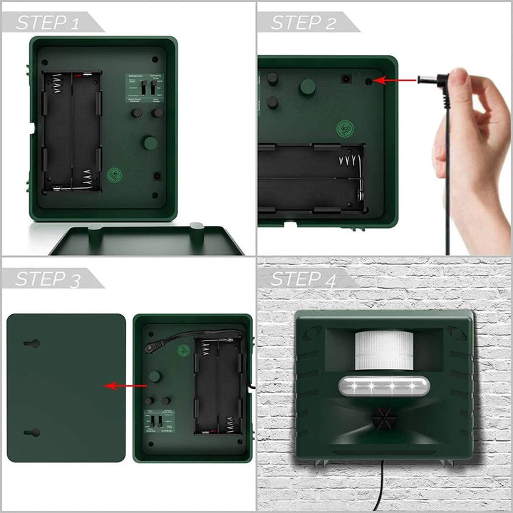 Ultrasonic Bird Repeller for Woodpeckers Outdoor Pest Control Device
