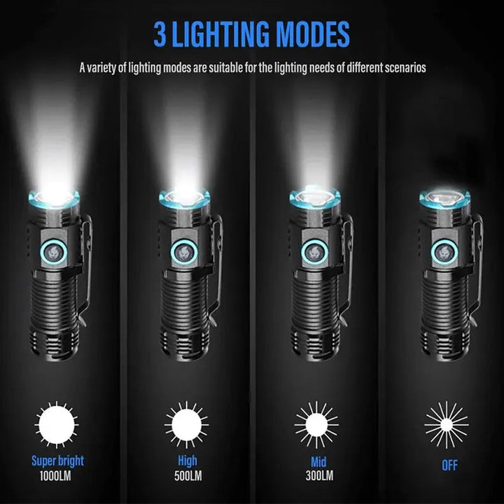 Compact Rechargeable Flashlight LED Torch