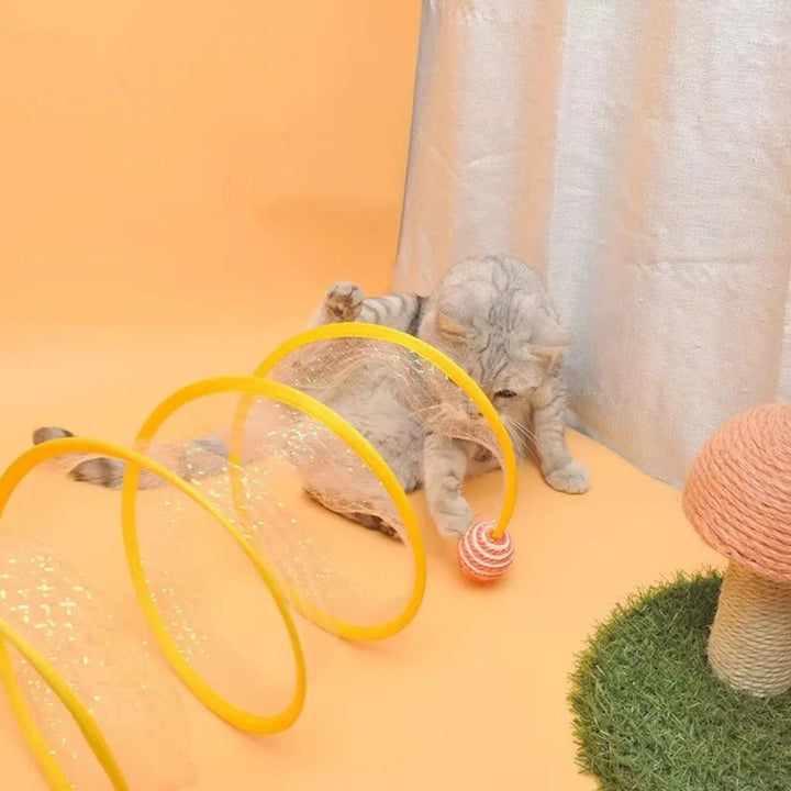 Collapsible S Type Interactive Cat Tunnel