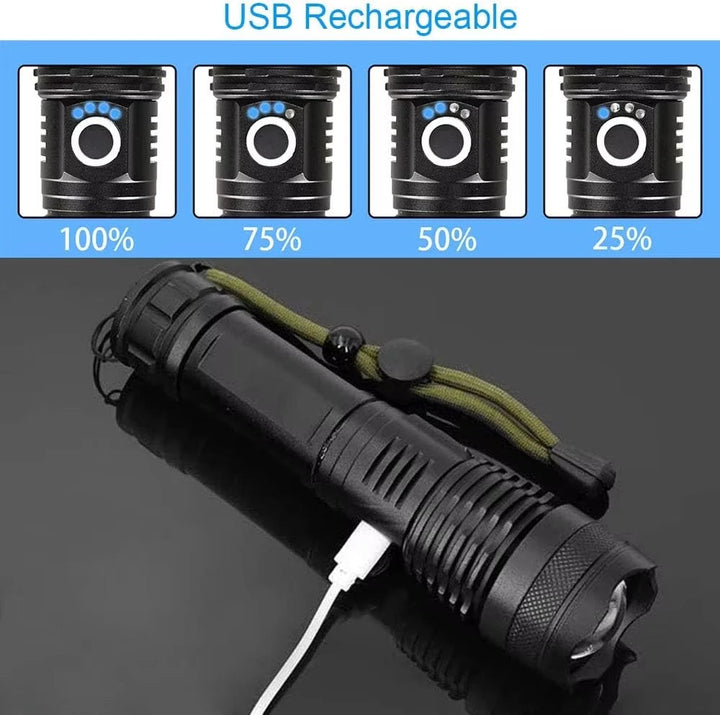 High Lumen Rechargeable Flashlight