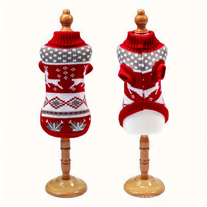 Knitted Dog Christmas Jumper for Small Pets