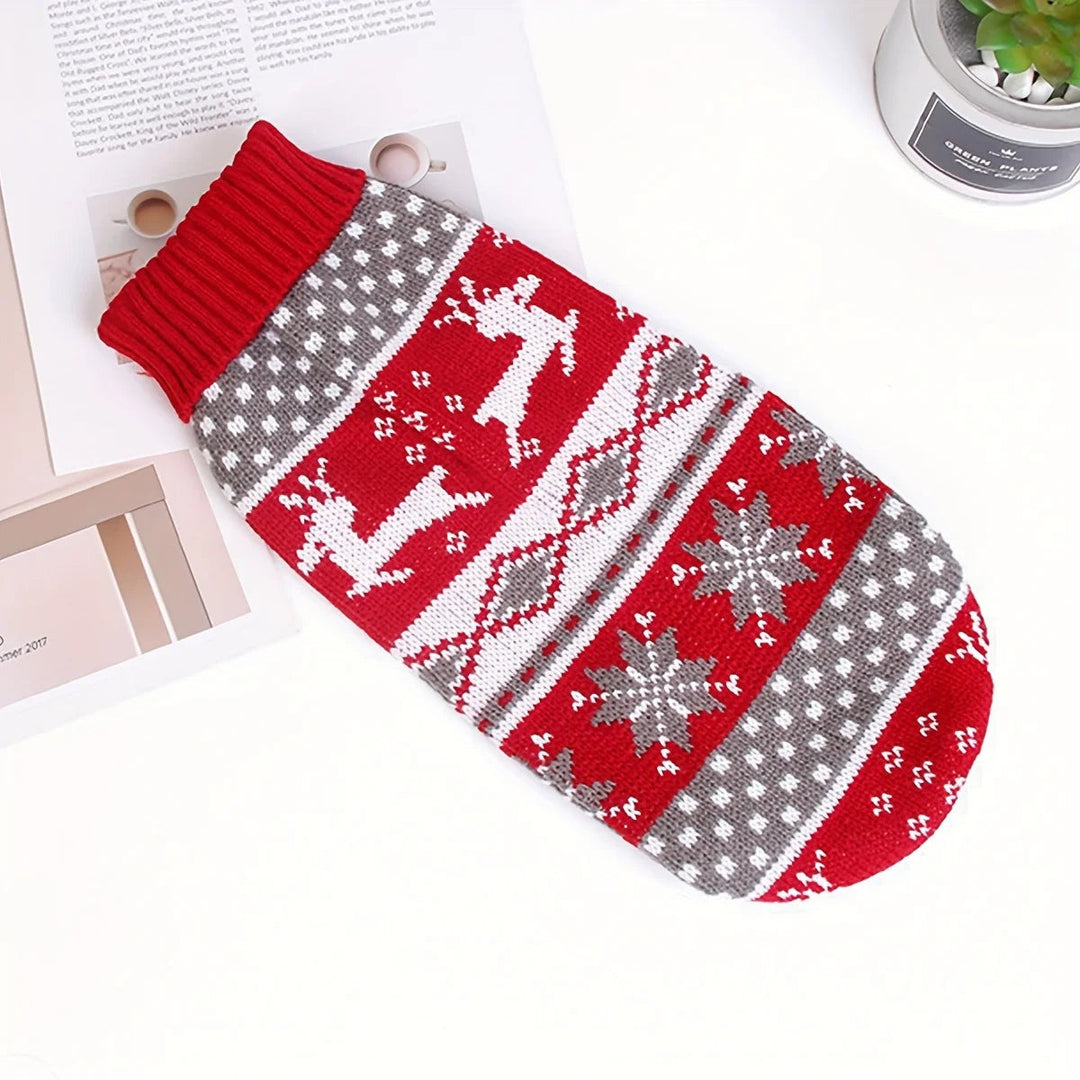 Knitted Dog Christmas Jumper for Small Pets