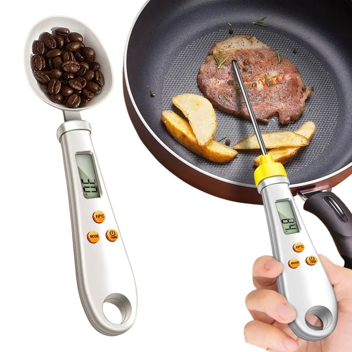 2-in-1 Digital Mini Spoon Scale &amp; Food Thermometer