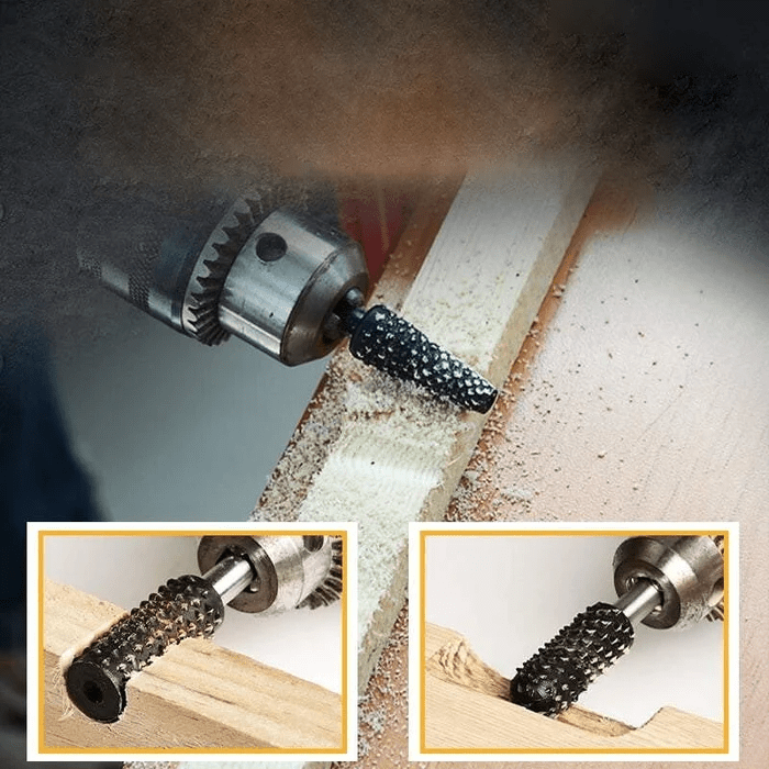 Rotary cutter set for precise wood and metal engraving