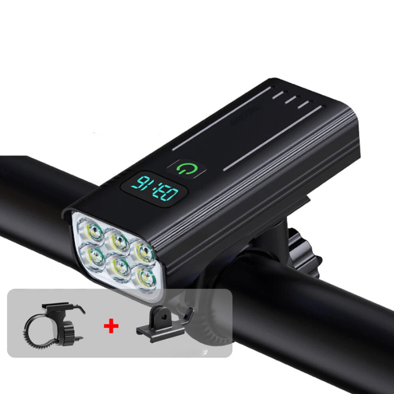 5000 Lumen Bike Light with 12 LEDs &amp; USB-C Rechargeable Battery