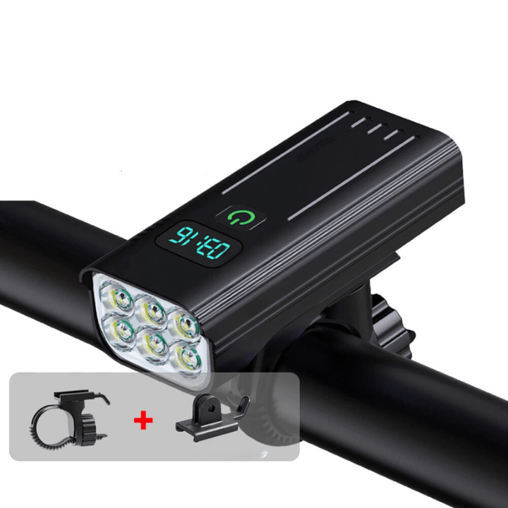 5000 Lumen Bike Light with 12 LEDs &amp; USB-C Rechargeable Battery