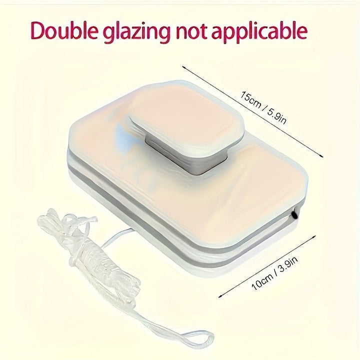 Double-sided magnetic window squeegee for double glazing