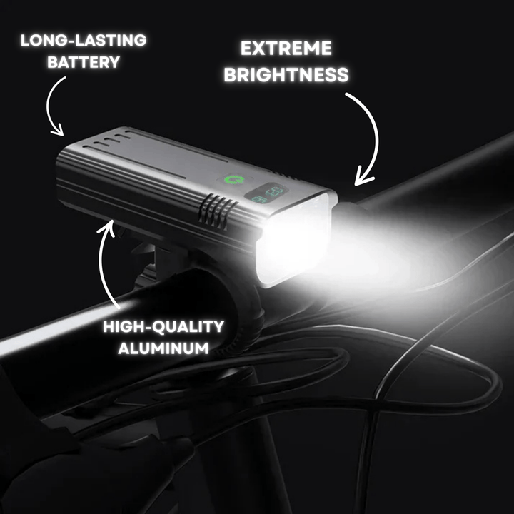 5000 Lumen Bike Light with 12 LEDs &amp; USB-C Rechargeable Battery