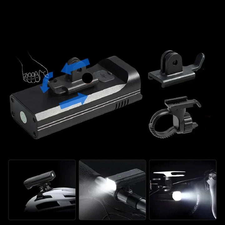 5000 Lumen Bike Light with 12 LEDs &amp; USB-C Rechargeable Battery