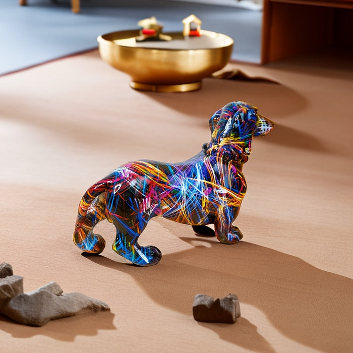 colourful Dachshund Statue