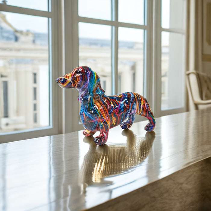 colourful Dachshund Statue