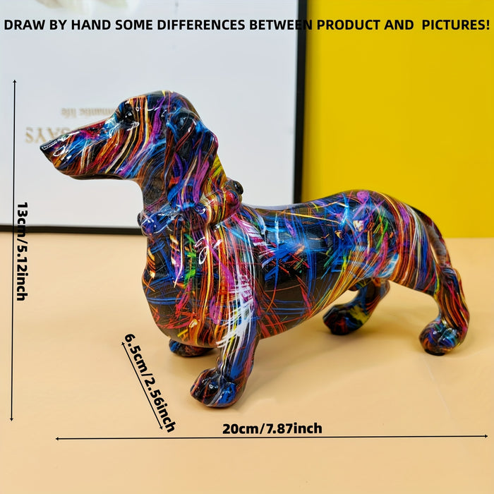 colourful Dachshund Statue