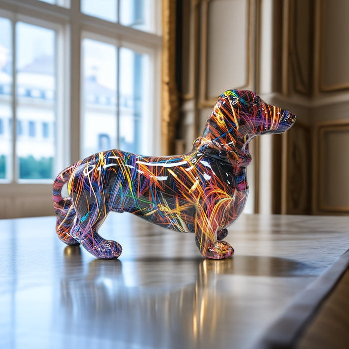 colourful Dachshund Statue