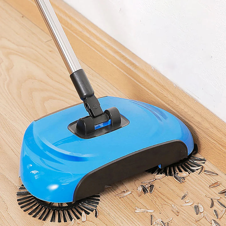 Manual 2-in-1 Broom with Rotating Brush