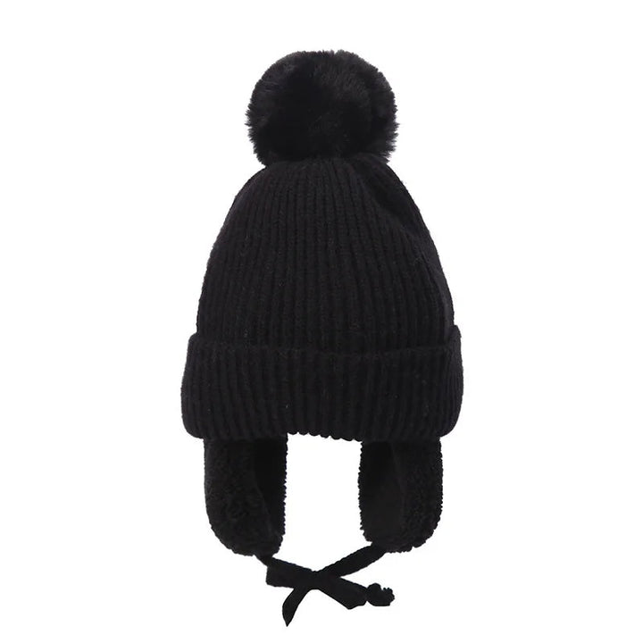 Kids Knit Beanie Winter Hat with Earflaps