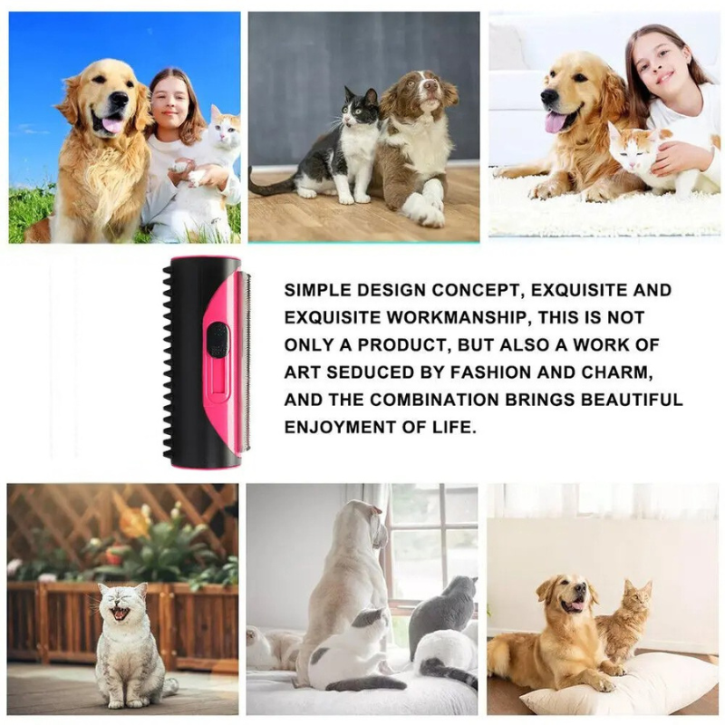 Pet Hair Removal Brush - Deshedding Brush for Dogs &amp; Cats
