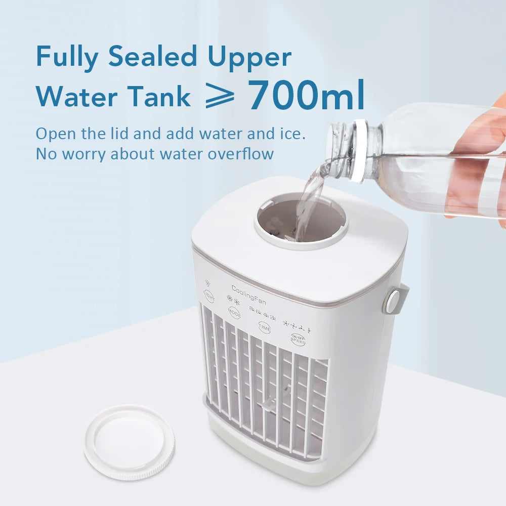 Mini Portable Aircon &amp; Humidifier with LED