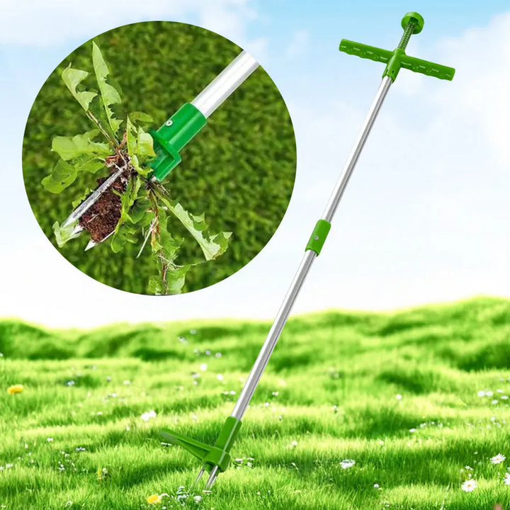 Long Handle Weed Puller Tool with Foot Pedal &amp; Claw Design