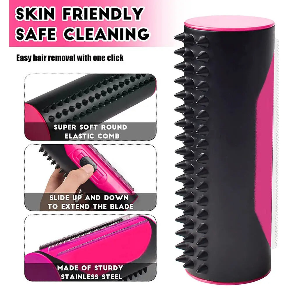 Pet Hair Removal Brush - Deshedding Brush for Dogs &amp; Cats
