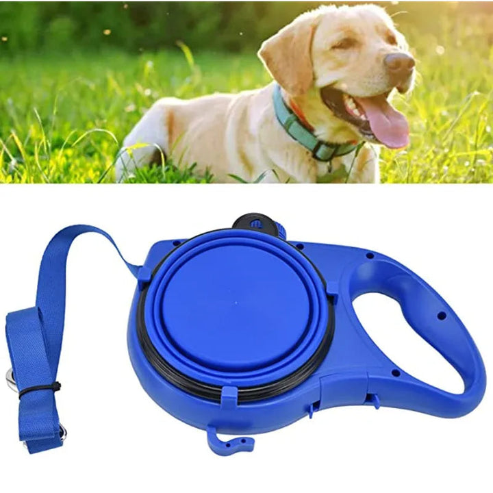 4-in-1 Multifunctional Dog Leash with Water Bottle &amp; Bowl