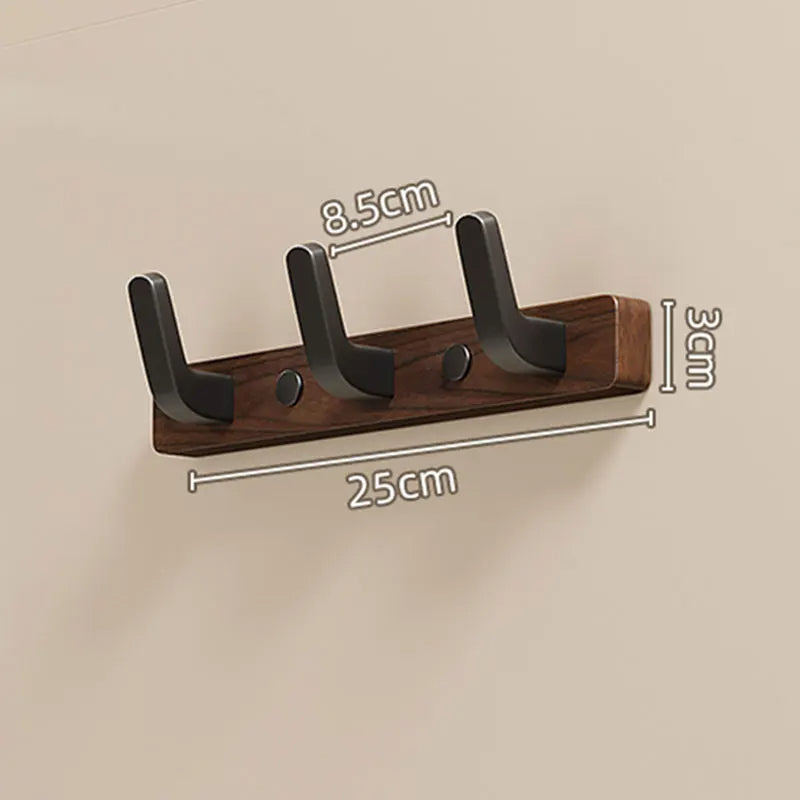 Minimalist Wall-Mounted Coat Hook with Wood &amp; Metal Coat Holder