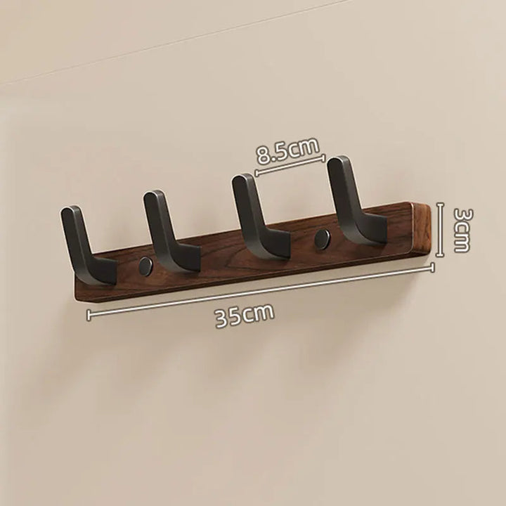Minimalist Wall-Mounted Coat Hook with Wood &amp; Metal Coat Holder