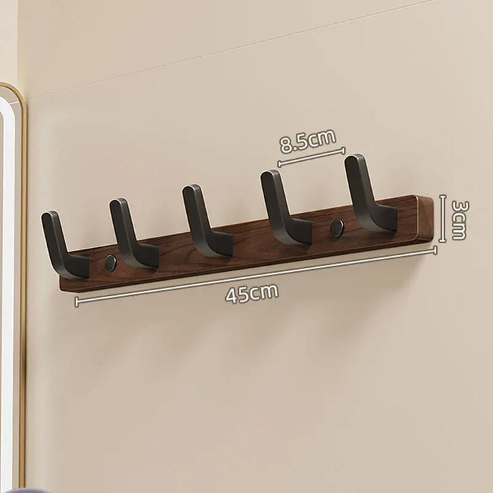 Minimalist Wall-Mounted Coat Hook with Wood &amp; Metal Coat Holder