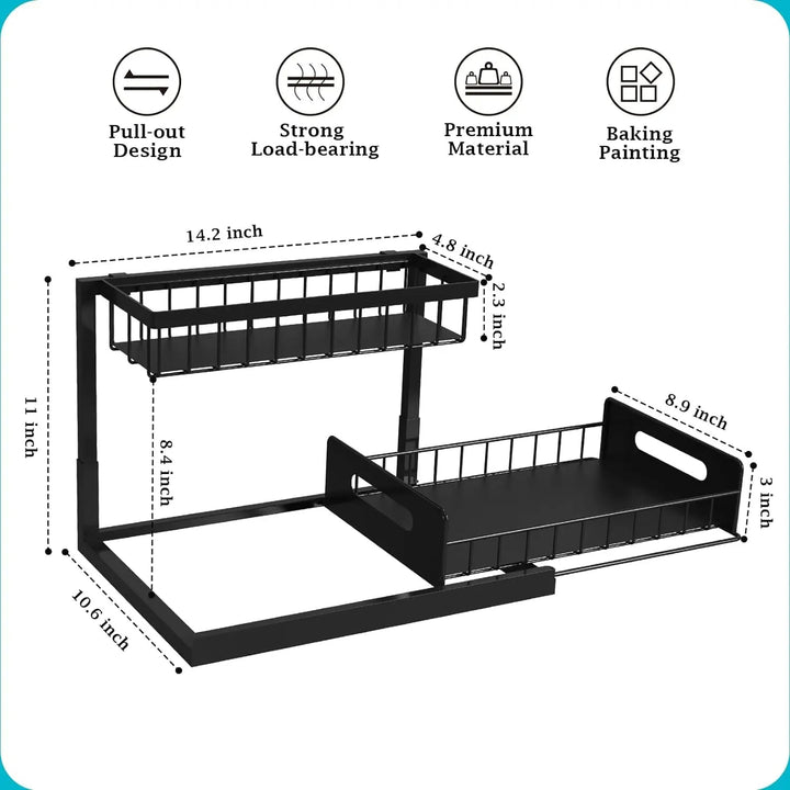 2 Tier Slide Out Under Sink Organizer