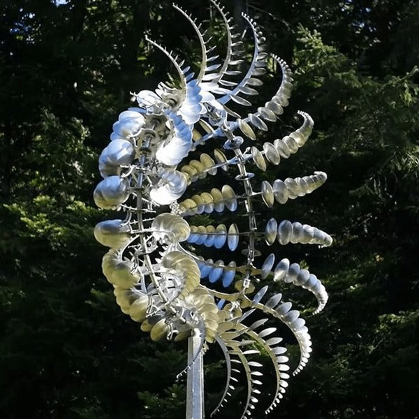 Metal Garden Windmill - Dual Motion Decorative Wind Spinner for Unique Garden Decor &amp; Perfect Gift