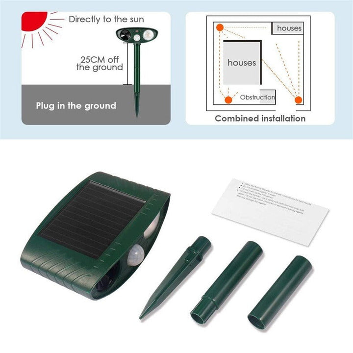Solar-Powered Ultrasonic Animal Repellent