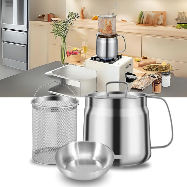 2-in-1 Stainless Steel Deep Frying Pot