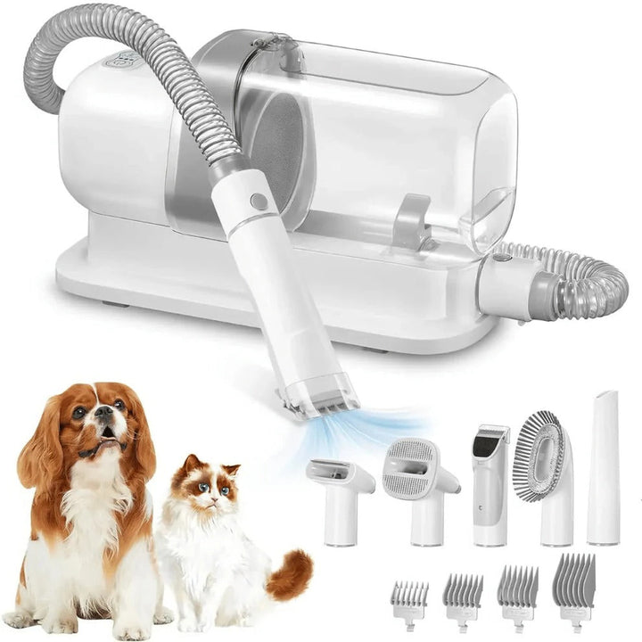 Low-Noise Dog Grooming Vacuum with Full Pet Hair Clippers &amp; Brush Kit | Large 77.7oz Capacity