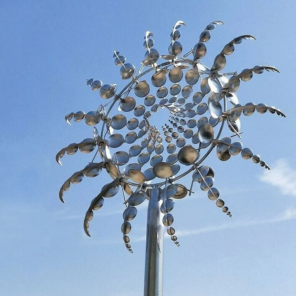 Metal Garden Windmill - Dual Motion Decorative Wind Spinner for Unique Garden Decor &amp; Perfect Gift