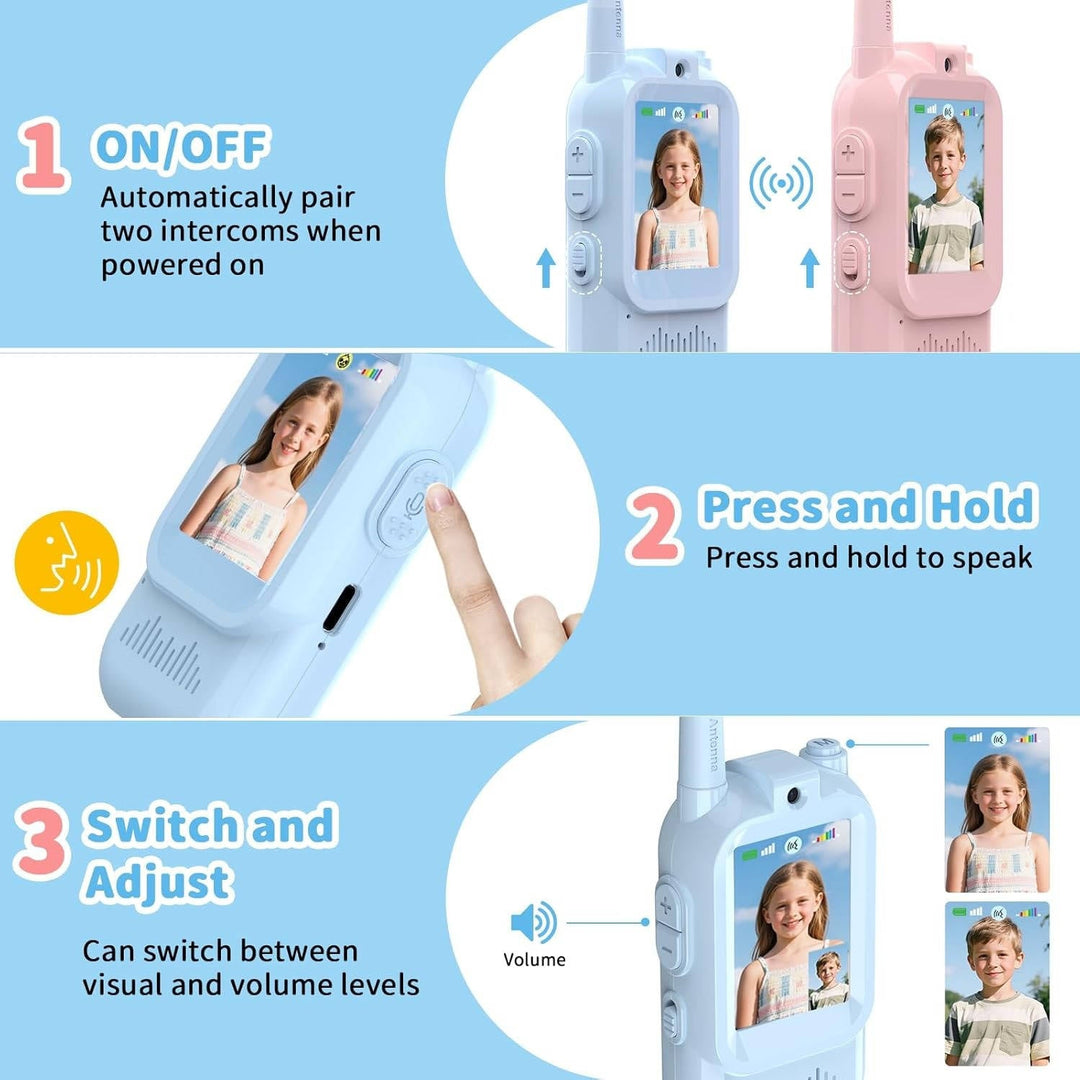 Kids Walkie Talkies Video Voice &amp; Chat 2 Set