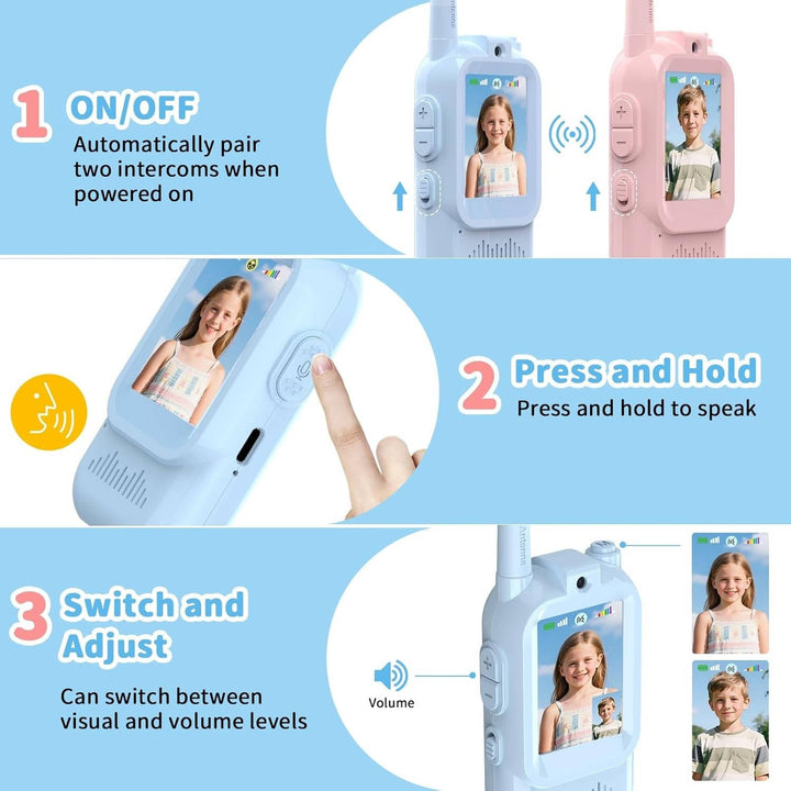 Kids Walkie Talkies Video Voice &amp; Chat 2 Set