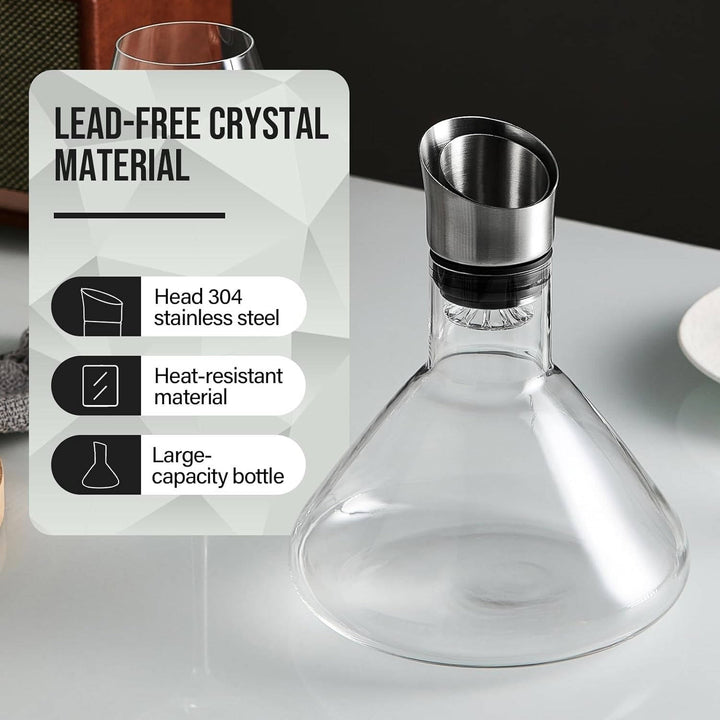 Crystal Glass Wine Decanter Aerator Carafe