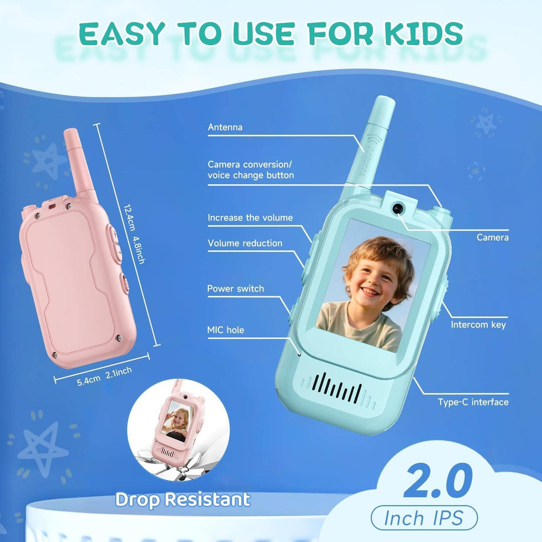 Kids Walkie Talkies Video Voice &amp; Chat 2 Set