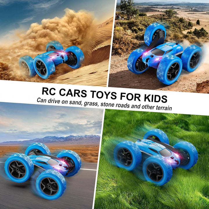 RC Cars Toys for Kids Ages 6 to 12 with LED Lights &amp; 360° Flips