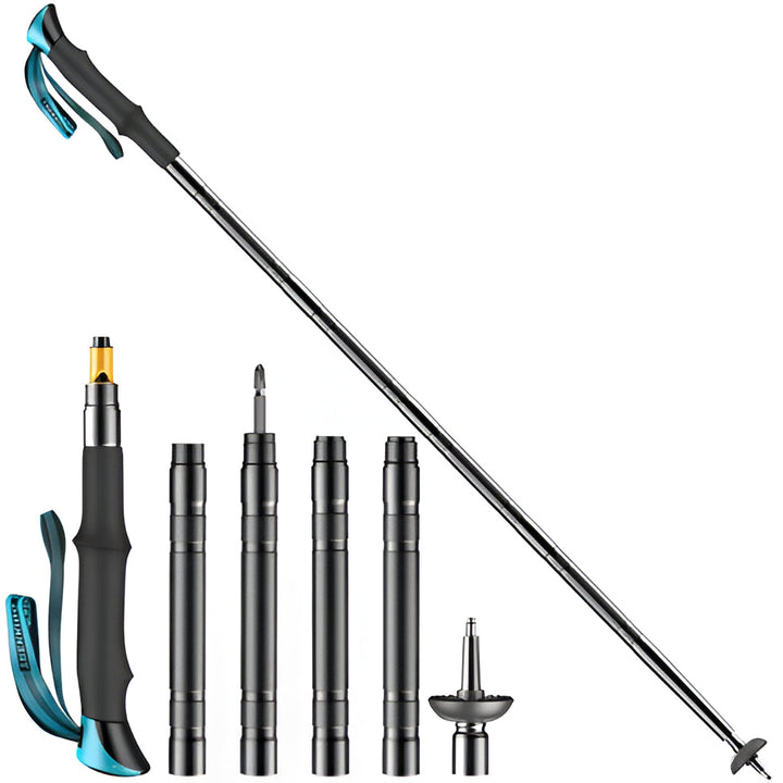 Multi-Functional Tactical Trekking Pole - Survival Hiking Stick with Built-In Tools - Durable &amp; Versatile for Camping and Outdoor Adventures