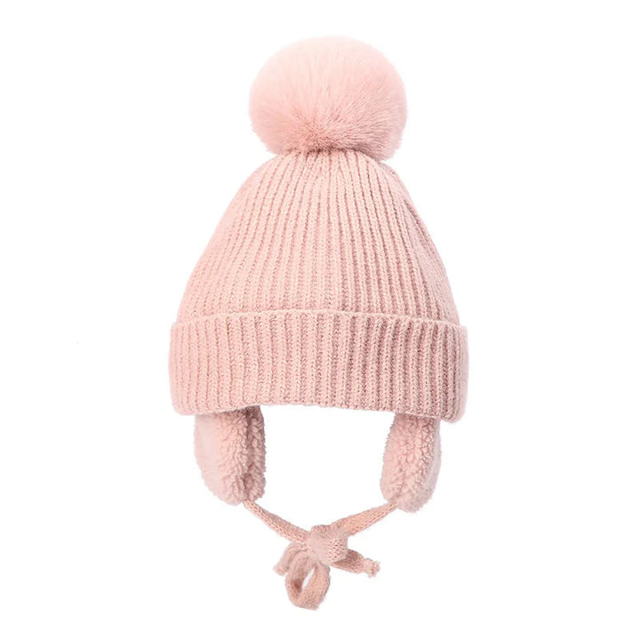 Kids Knit Beanie Winter Hat with Earflaps